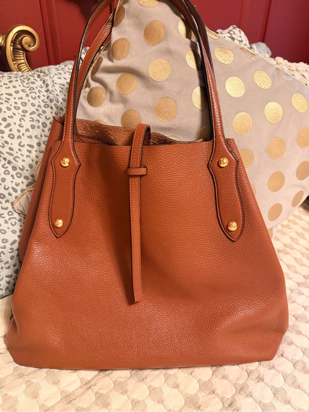 Everyday Leather Tote in Warm Cognac